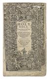 BIBLES, etc.  1613-11  The Holy Bible.  KJ version; She Bible.  NT lacks 9 leaves.